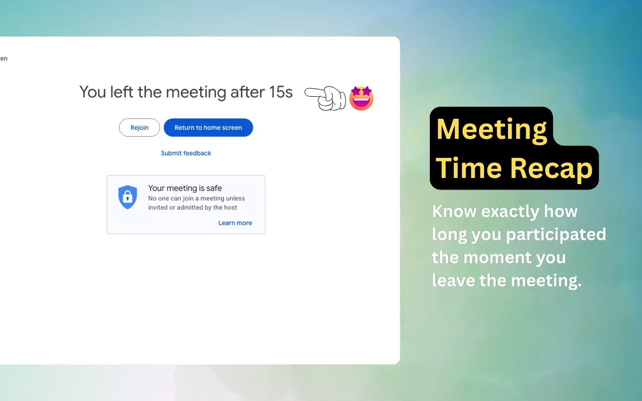 Meeting Time Recap