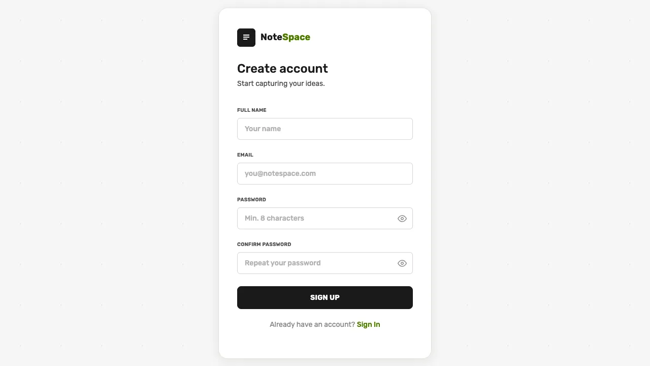 Sign-up Page