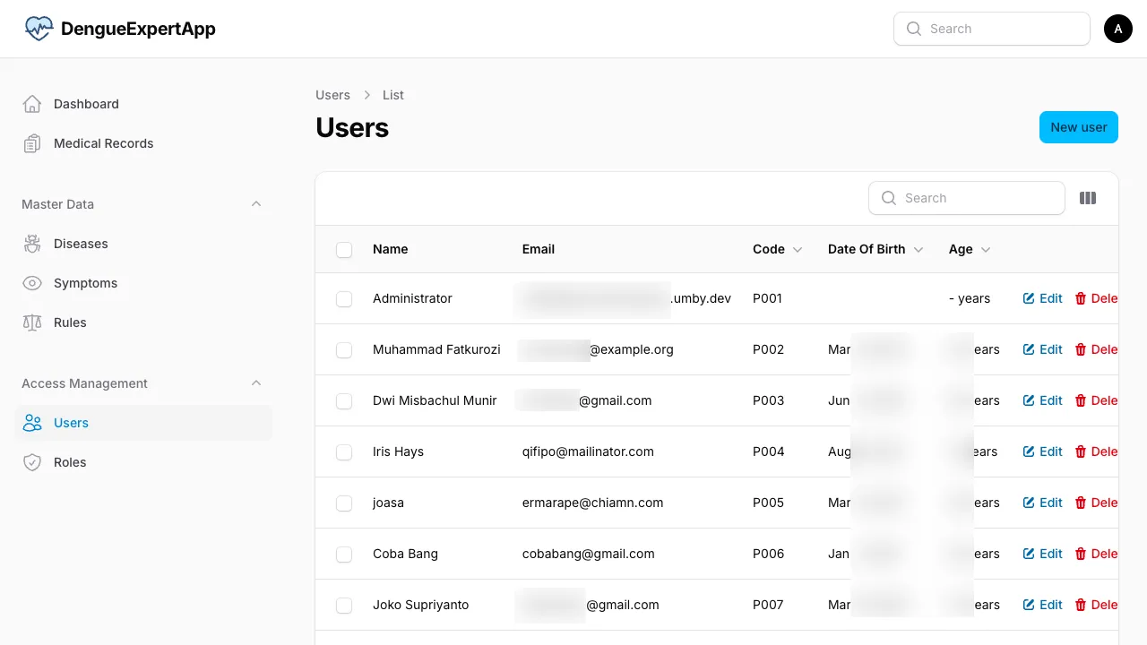 User Management Page
